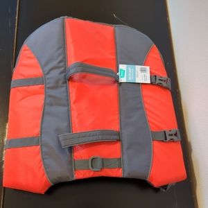 Frisco Dog Life Jacket Size Extra Large Orange Gray 85-100lbs Girth 31"-38"